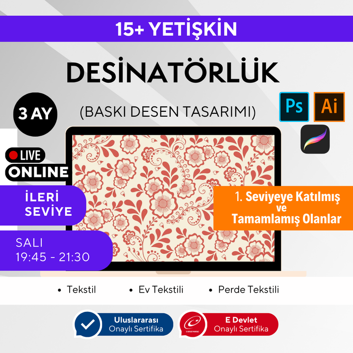 Desinatörlük (Baskı Desen Tasarımı) (İleri Seviye)