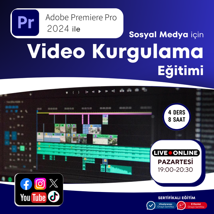 Adobe Premier ile Video Kurgu Eğitimi Online