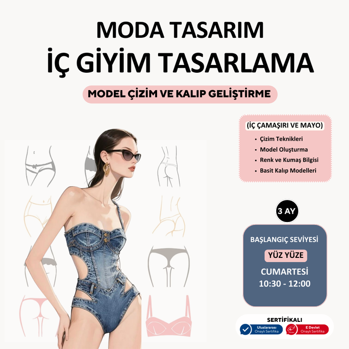 İç Giyim Tasarlama Model Çizim ve Kalıp Geliştirme -Başlangıç Seviyesi