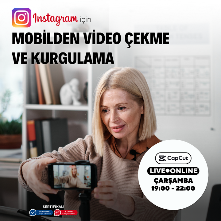 Instagram İçin Mobilden Video Çekme ve Kurgulama Eğitimi
