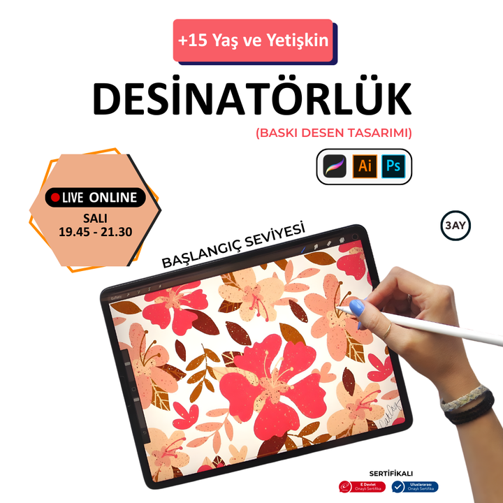 Adobe Photoshop ile Desinatörlük (Baskı Desen Tasarımı)