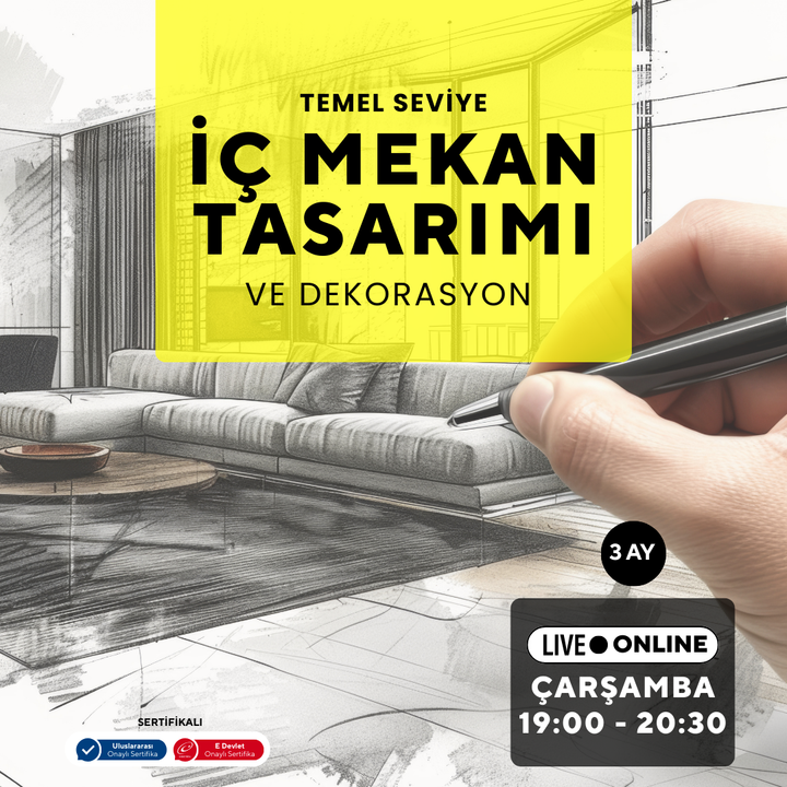 İç Mekan Tasarımı ve Dekorasyonu  (Temel Seviye)