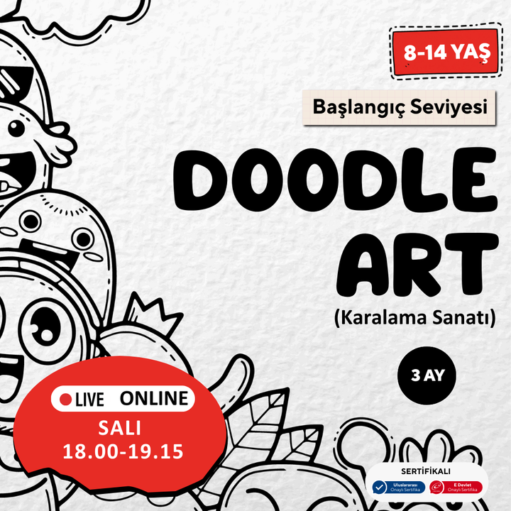 Doodle Sketching Art - Karalama Sanatı  (8-14 Yaş)