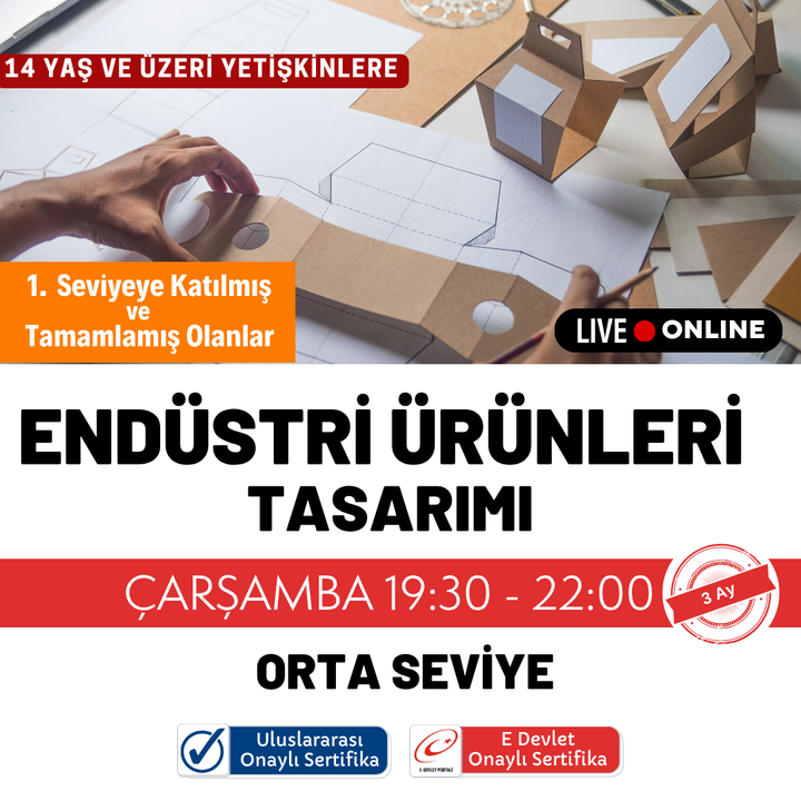 Endüstri Ürünleri Tasarımı - Orta Seviye (+14 Yaş ve Yetişkin)