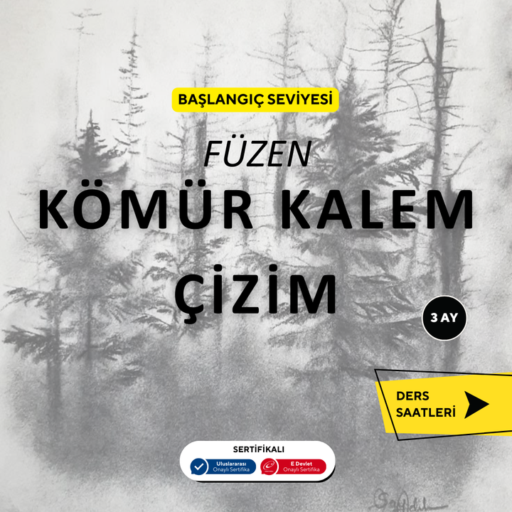 Füzen Kömür Kalem Çizim ( yüz Yüze )