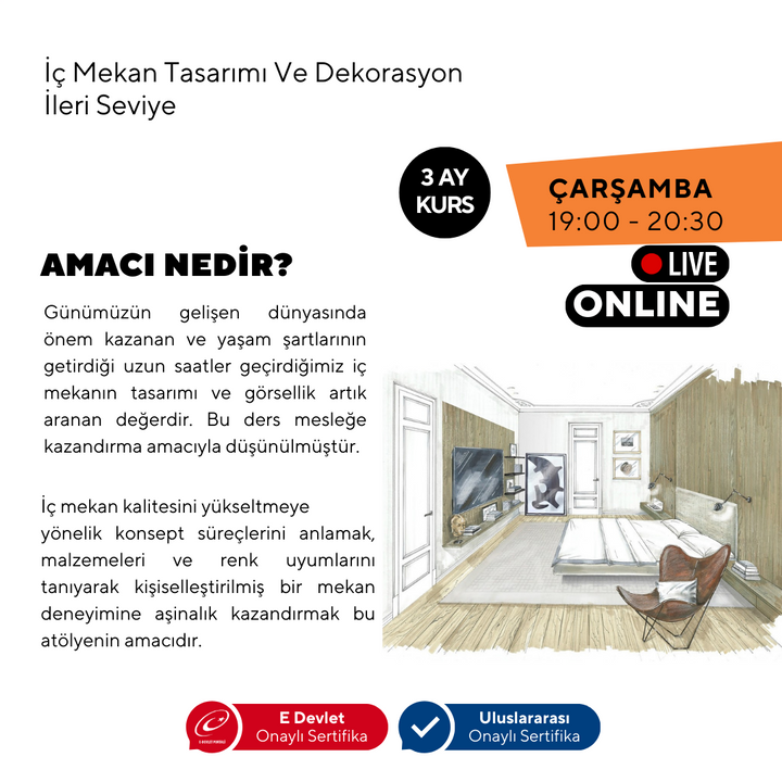 İç Mekan Tasarımı ve Dekorasyonu (İleri Seviye)