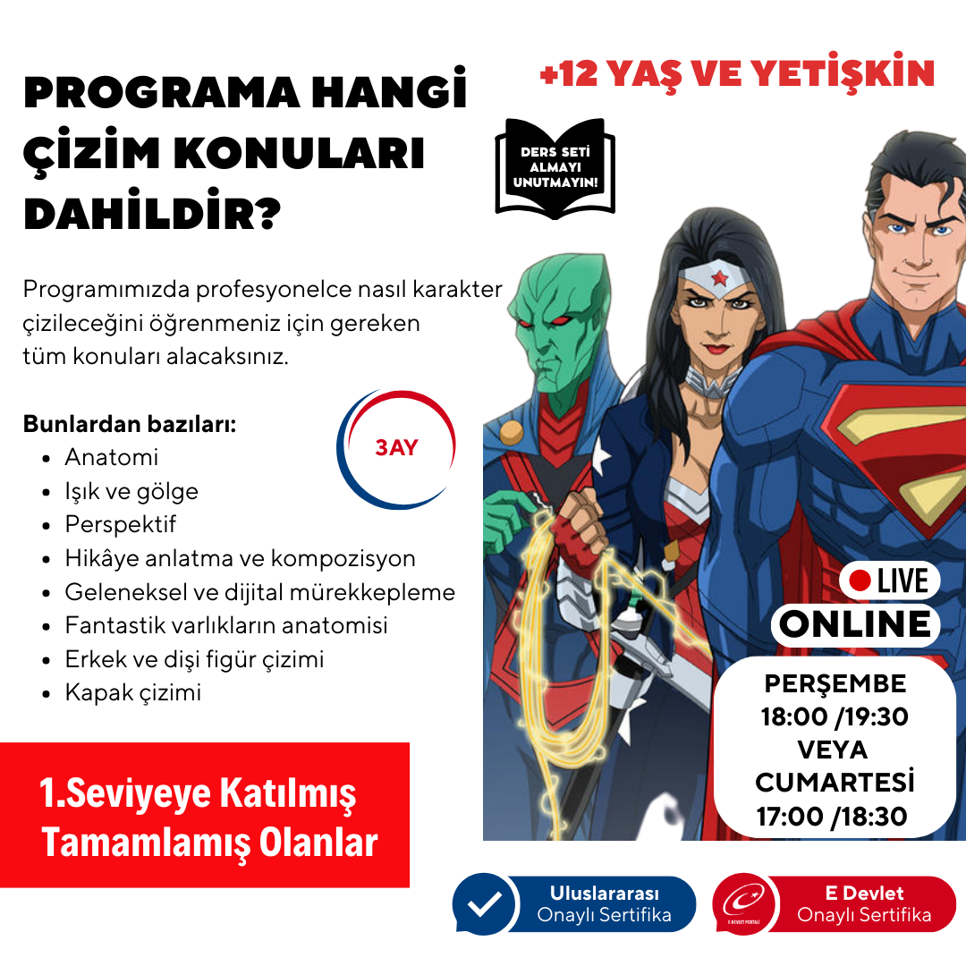 Karakter Tasarımı  (Orta Seviye) (+12 Yaş)