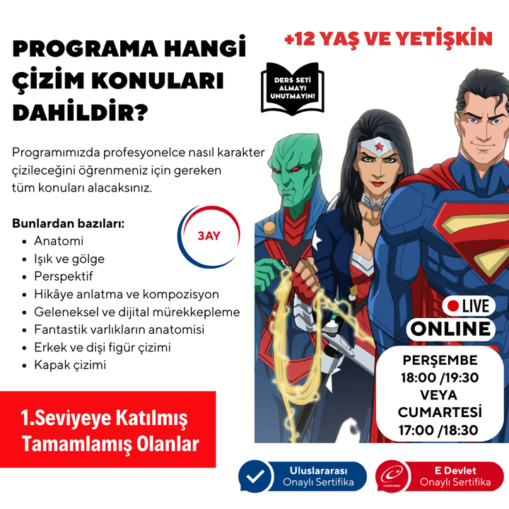 Karakter Tasarımı  (Orta Seviye) (+12 Yaş)