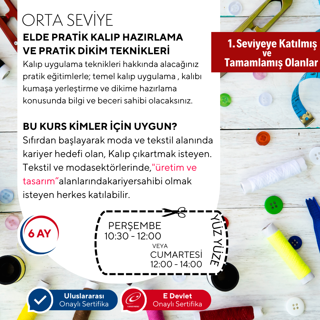Modelistlik (Orta Seviye) -Yüz Yüze
