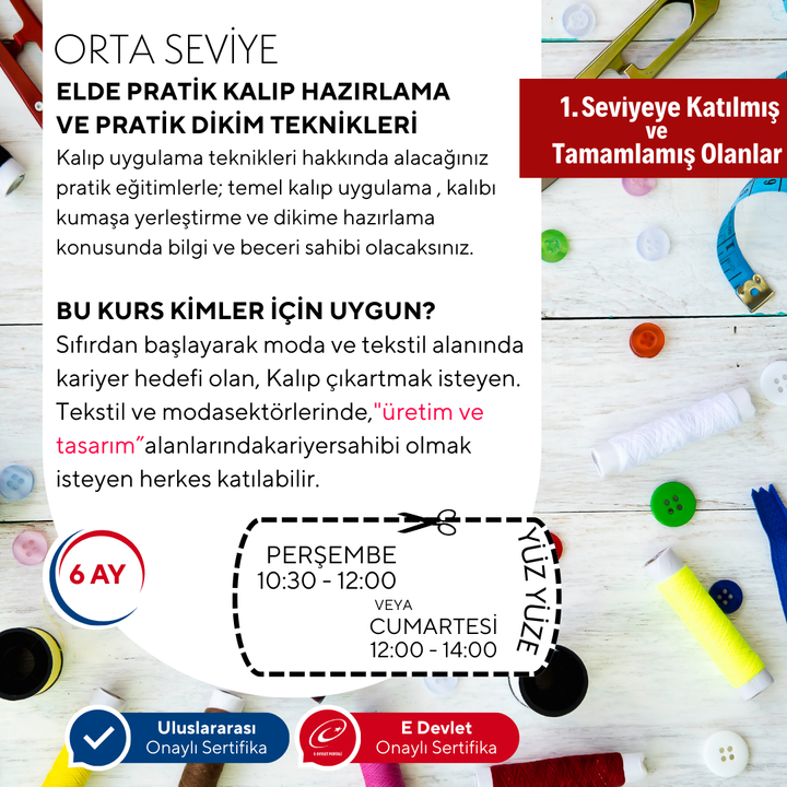 Modelistlik (Orta Seviye) -Yüz Yüze