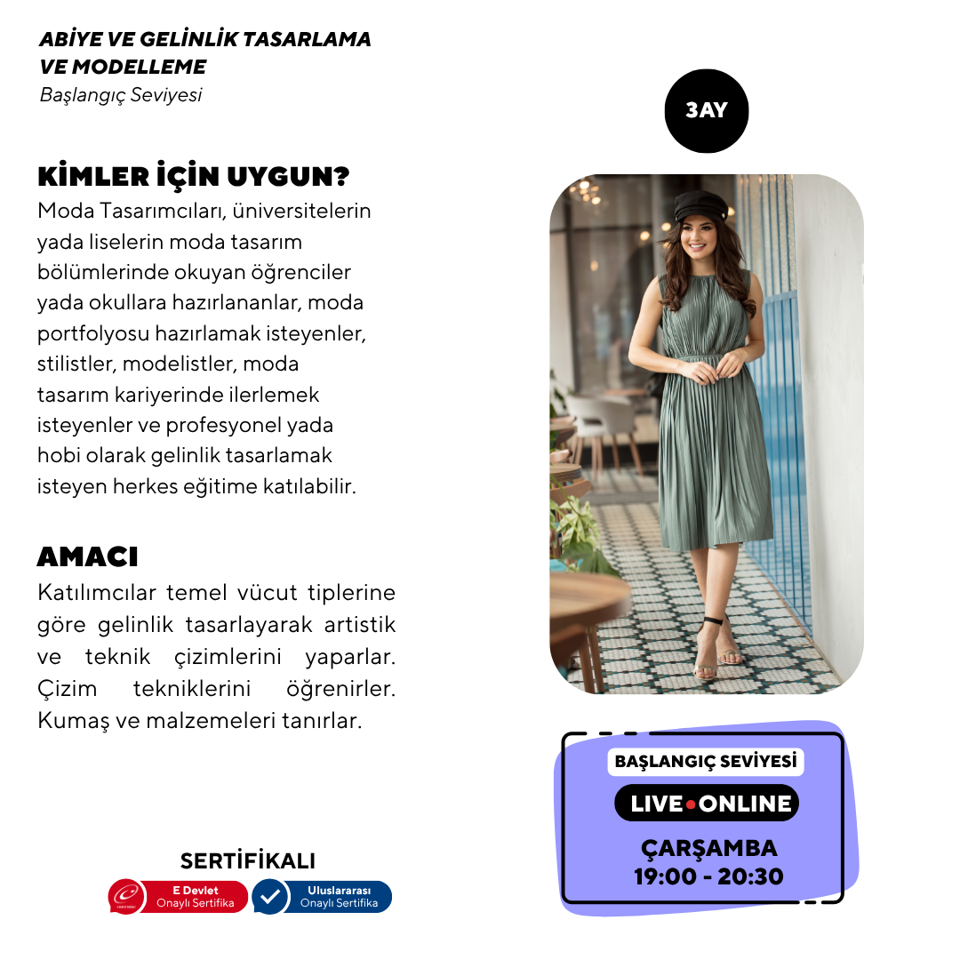 Abiye ve Gelinlik Tasarlama Modelleme