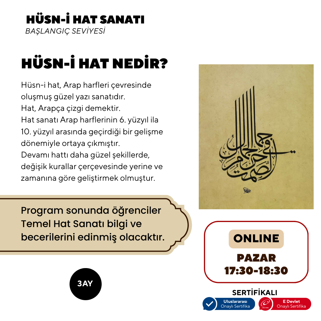 Hüsn-i Hat Sanatı  (Yetişkin)