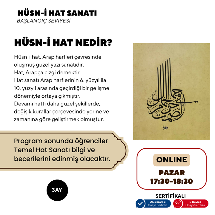 Hüsn-i Hat Sanatı  (Yetişkin)