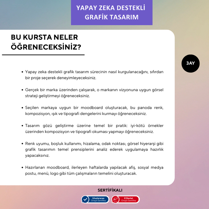 Yapay Zeka ile Grafik Tasarım  (Grafikerler, Reklam Ajansları, Freelance Kişilere Özel)