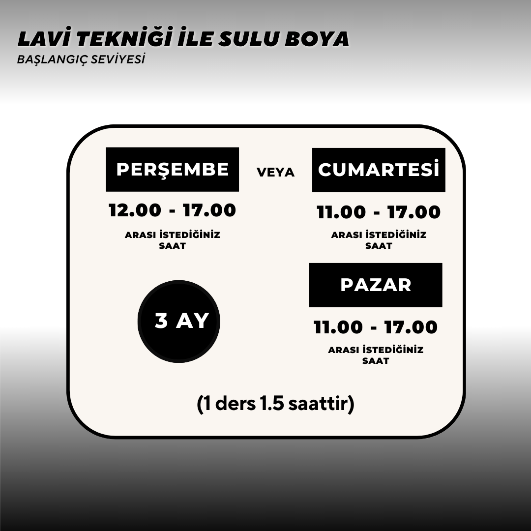 Lavi Tekniği ile Suluboya - Yüz Yüze