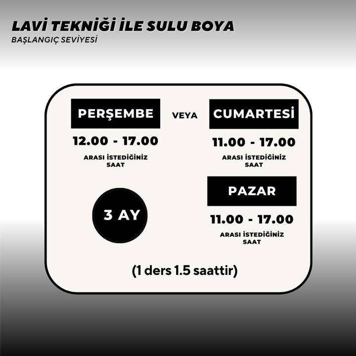 Lavi Tekniği ile Suluboya - Yüz Yüze