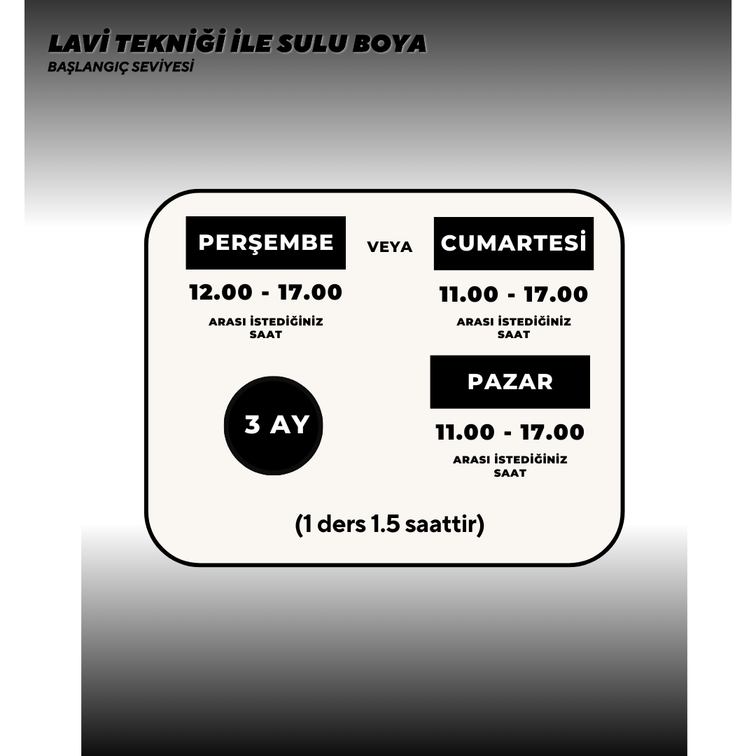 Lavi Tekniği ile Suluboya - Yüz Yüze