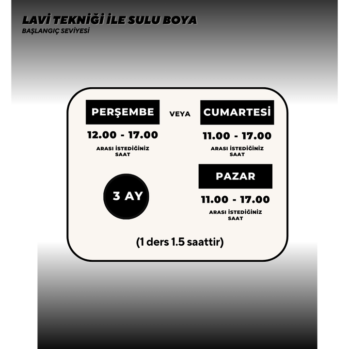 Lavi Tekniği ile Suluboya - Yüz Yüze