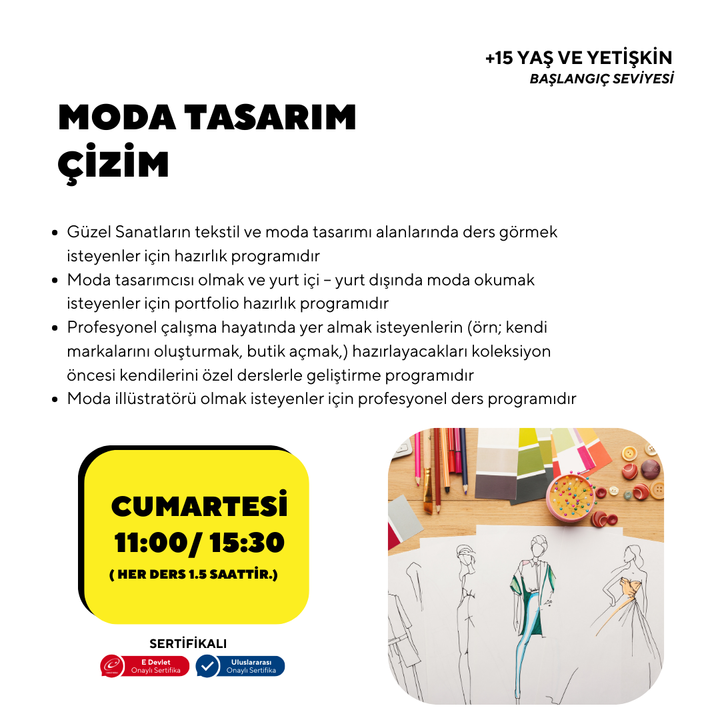 Moda Tasarım Çizim -Yüz Yüze