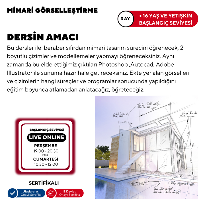 Mimari Görselleştirme Başlangıç Seviyesi (Online)