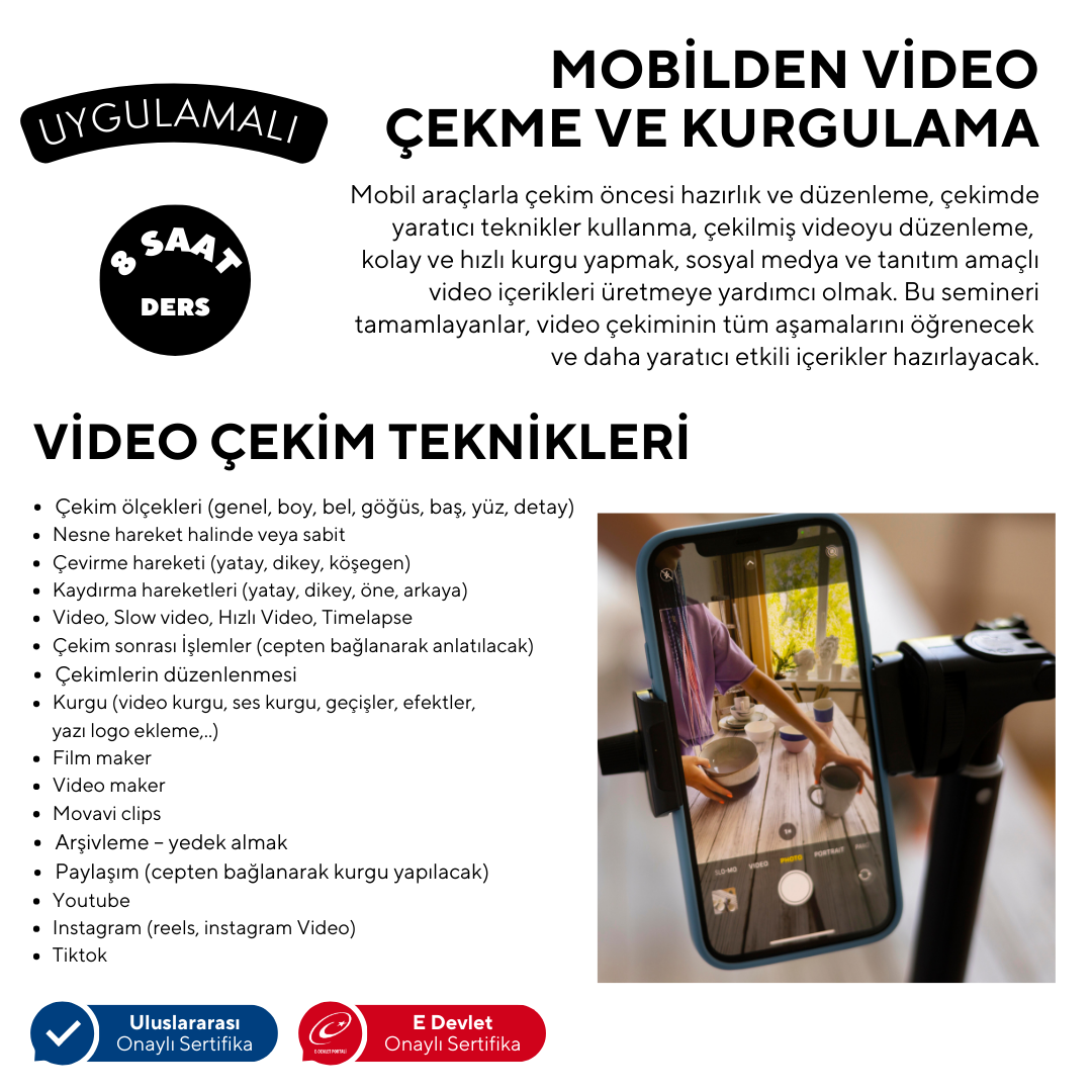 Mobilden Video Çekme ve Kurgulama - Yüz Yüze