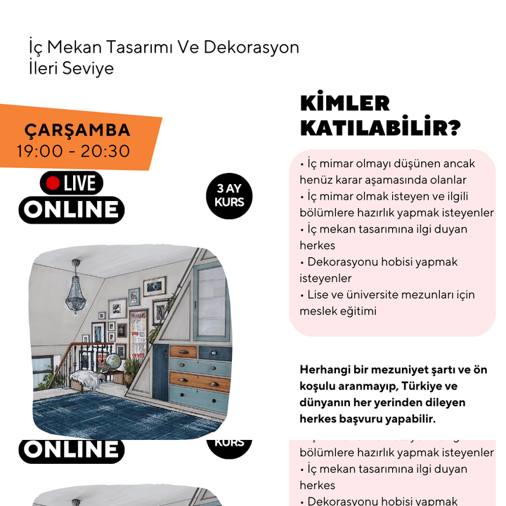 İç Mekan Tasarımı ve Dekorasyonu (İleri Seviye)