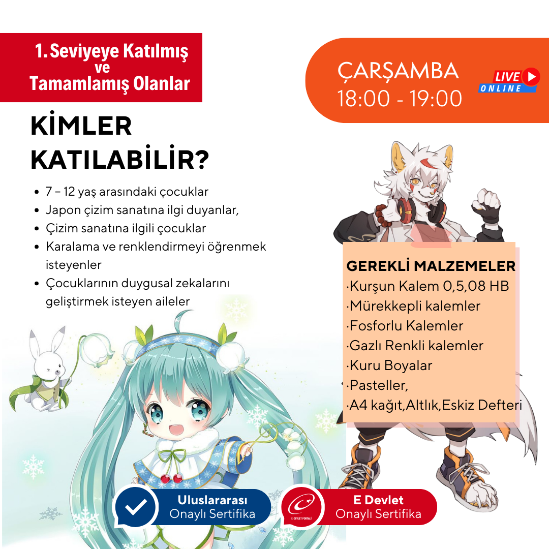 Chibi & Furry Çizim  (7-12 Yaş)(orta seviye)