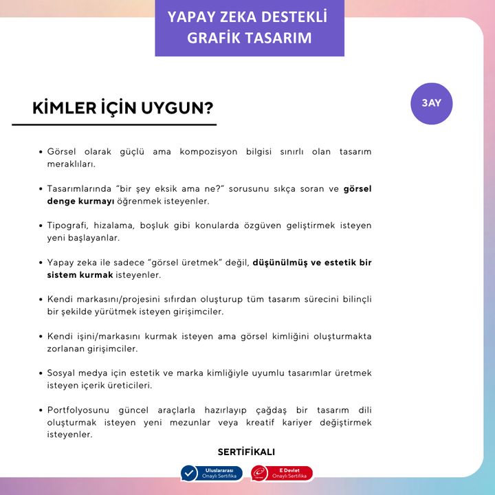 Yapay Zeka ile Grafik Tasarım  (Grafikerler, Reklam Ajansları, Freelance Kişilere Özel)
