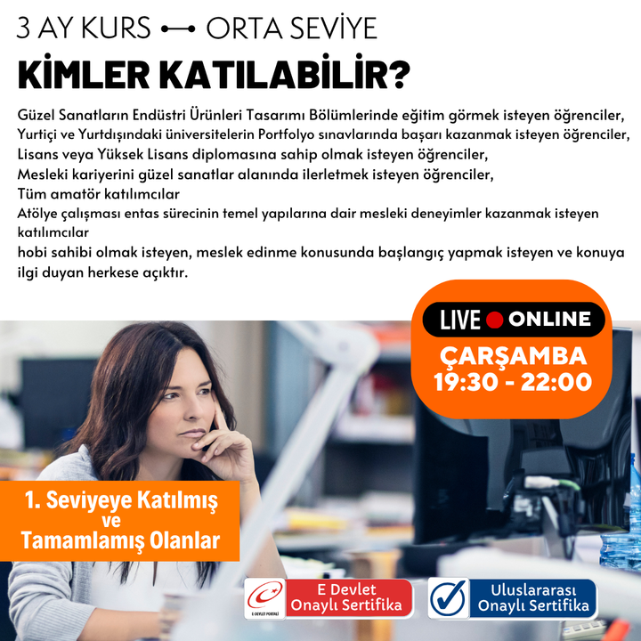 Endüstri Ürünleri Tasarımı - Orta Seviye (+14 Yaş ve Yetişkin)