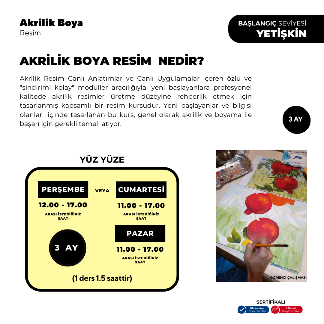 Akrilik Yağlı Boya Resim  - Yüz Yüze