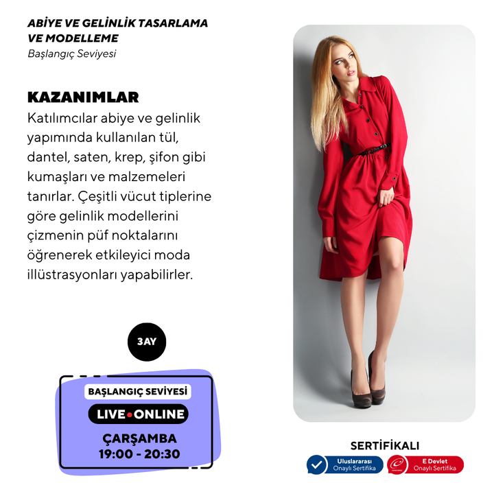 Abiye ve Gelinlik Tasarlama Modelleme