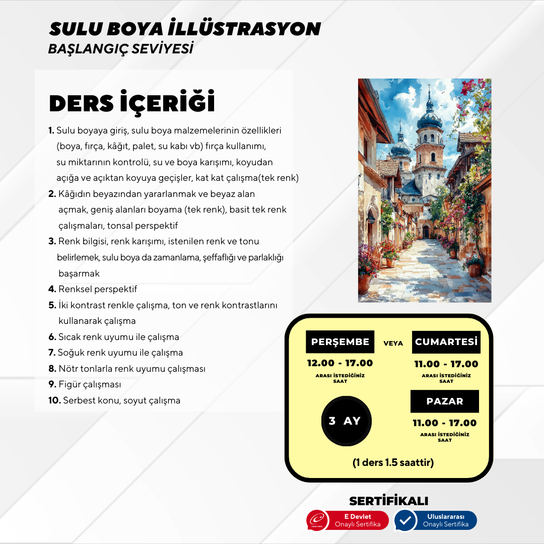 Sulu Boya İllustrasyon  - Yüz Yüze