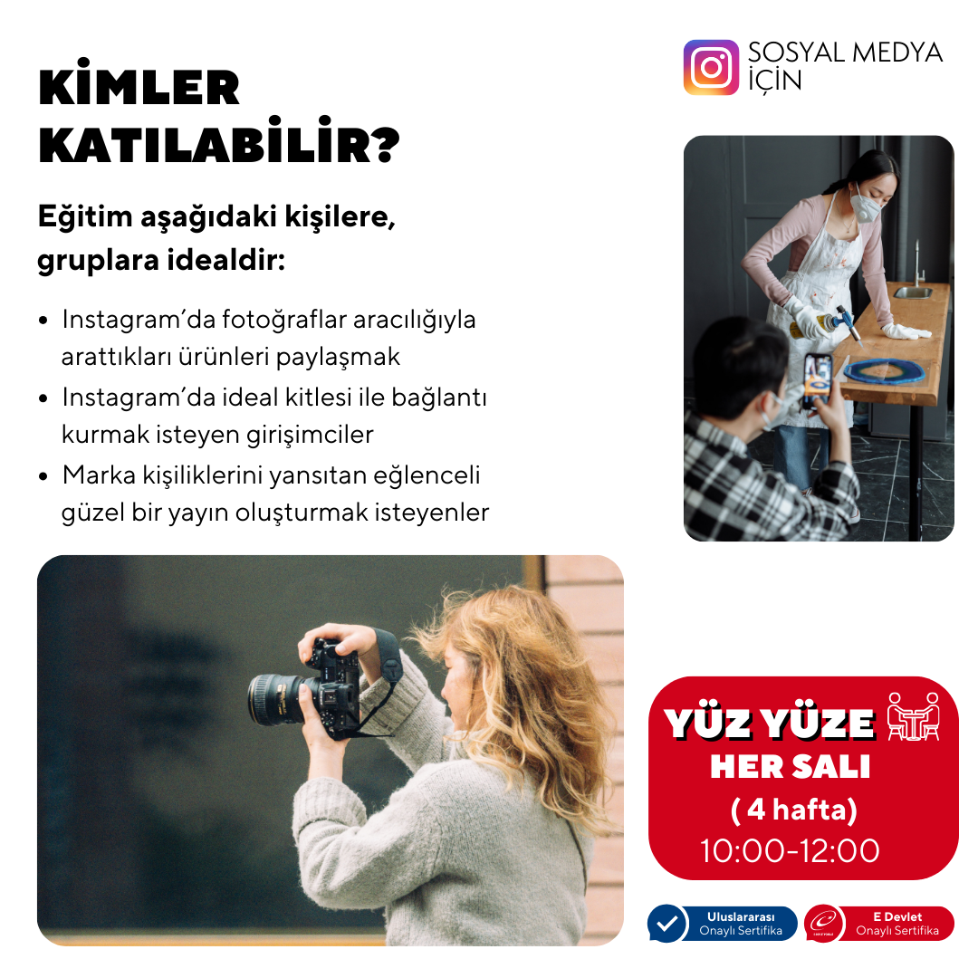 Sosyal Medya için Temel Fotoğrafçılık Dersleri - Yüz Yüze