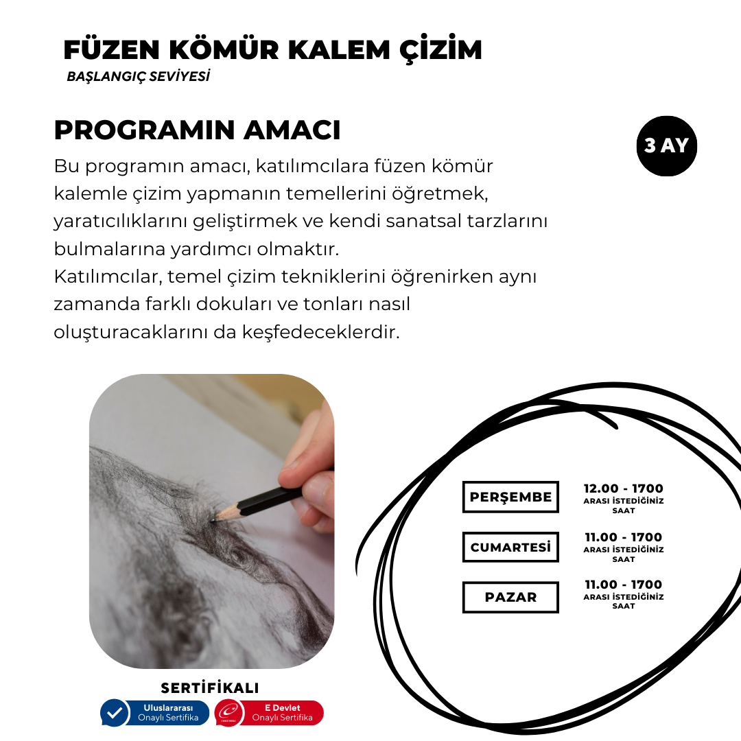 Füzen Kömür Kalem Çizim ( yüz Yüze )