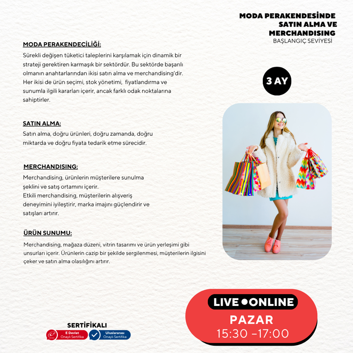 Moda Perakendesinde Satın Alma ve Merchandising( Online)-Başlangıç Seviyesi