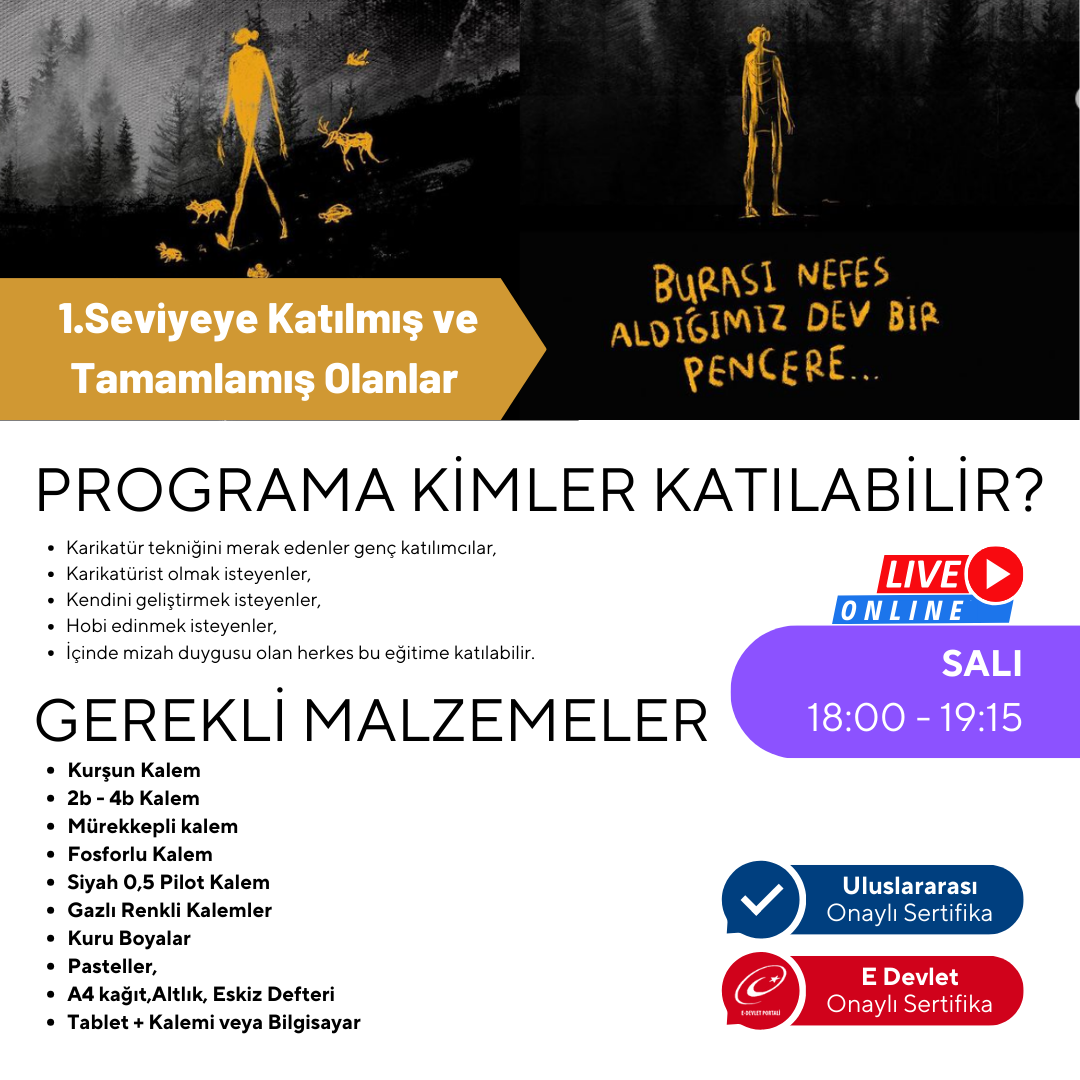 Karikatür Çizimi  2. Seviye (9-15 Yaş)