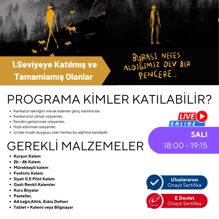 Karikatür Çizimi  2. Seviye (9-15 Yaş)