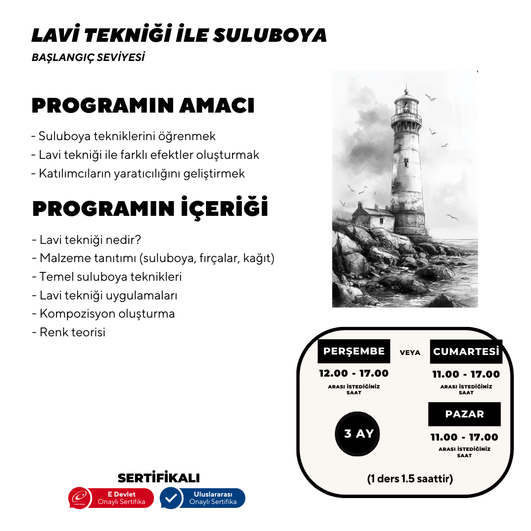 Lavi Tekniği ile Suluboya - Yüz Yüze