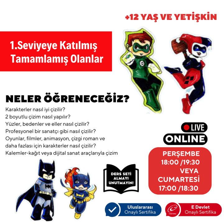 Karakter Tasarımı  (Orta Seviye) (+12 Yaş)