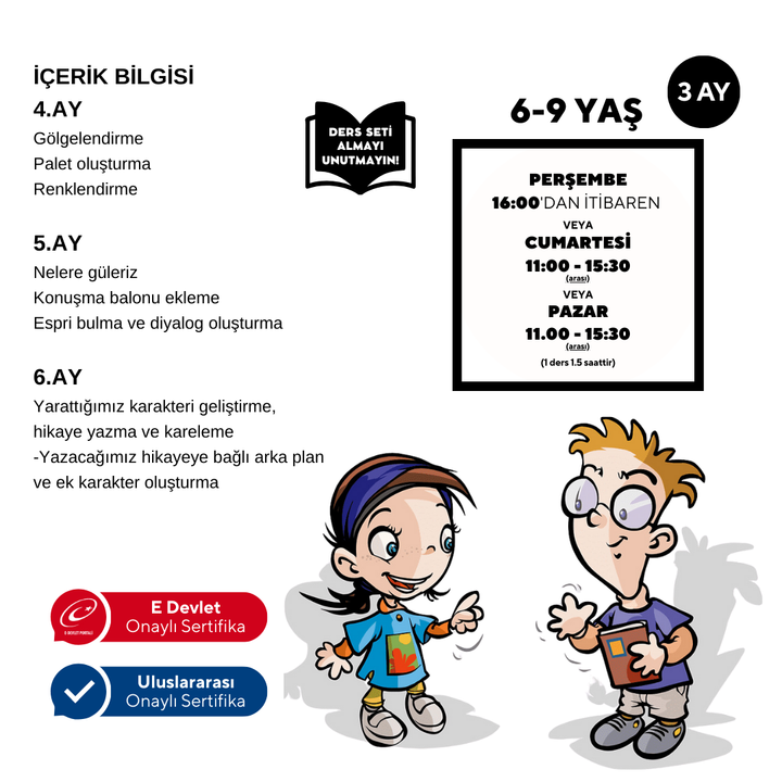 Karikatür Çizimi - Yüz Yüze (Orta Seviye) (6-9 Yaş )
