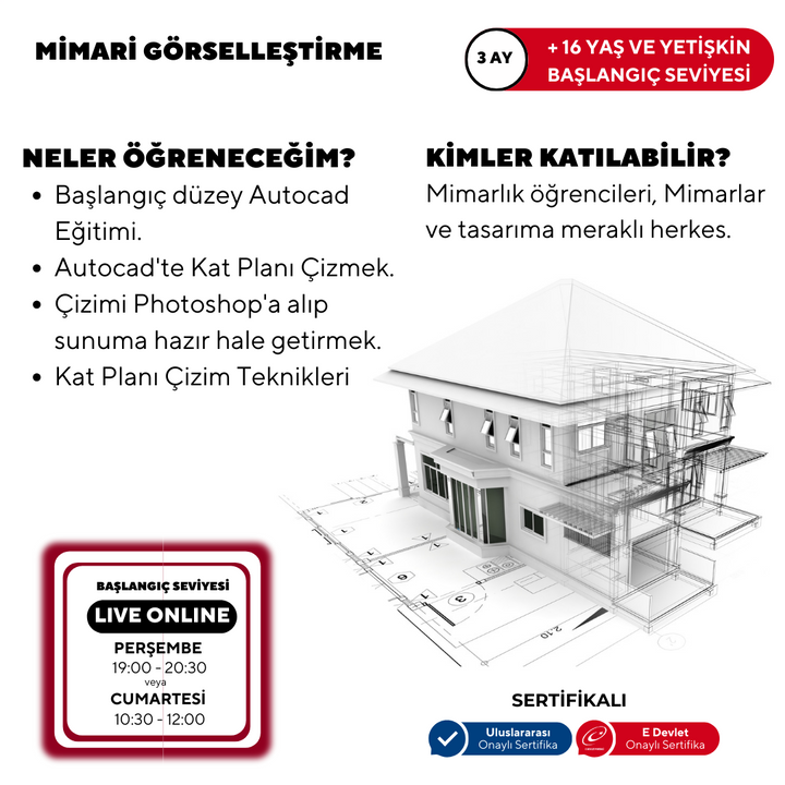Mimari Görselleştirme Başlangıç Seviyesi (Online)