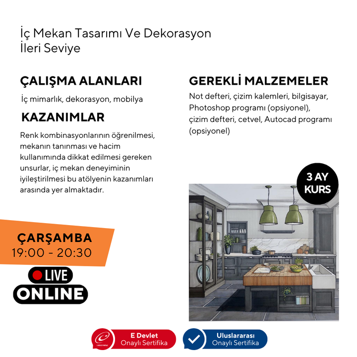 İç Mekan Tasarımı ve Dekorasyonu (İleri Seviye)