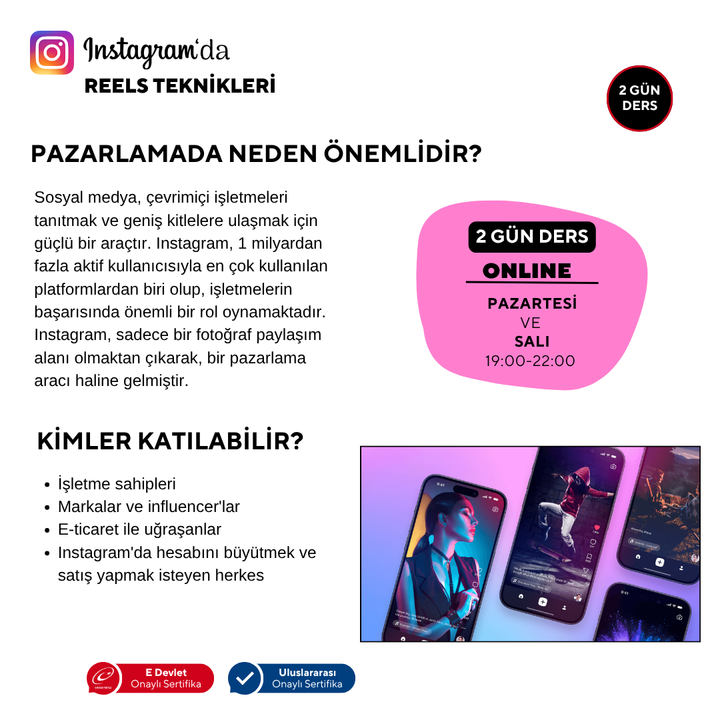 Instagram'da Reels Teknikleri -Online