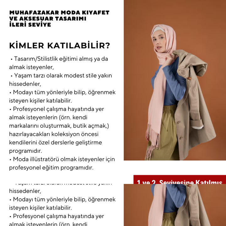 Muhafazakar Moda Kıyafet ve Aksesuar Tasarımı - İleri Seviye