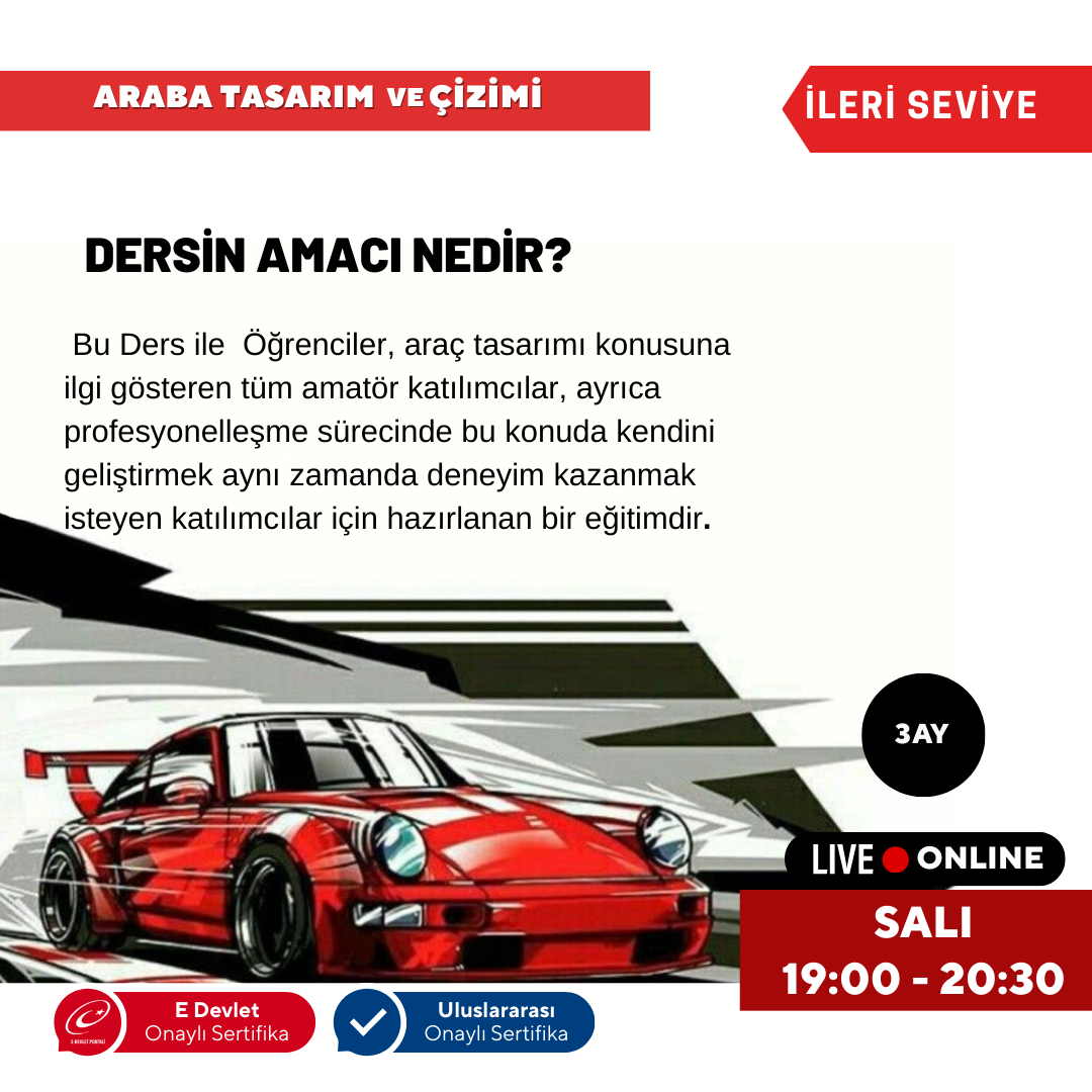 Araba Tasarım ve Çizimi - İleri Seviye