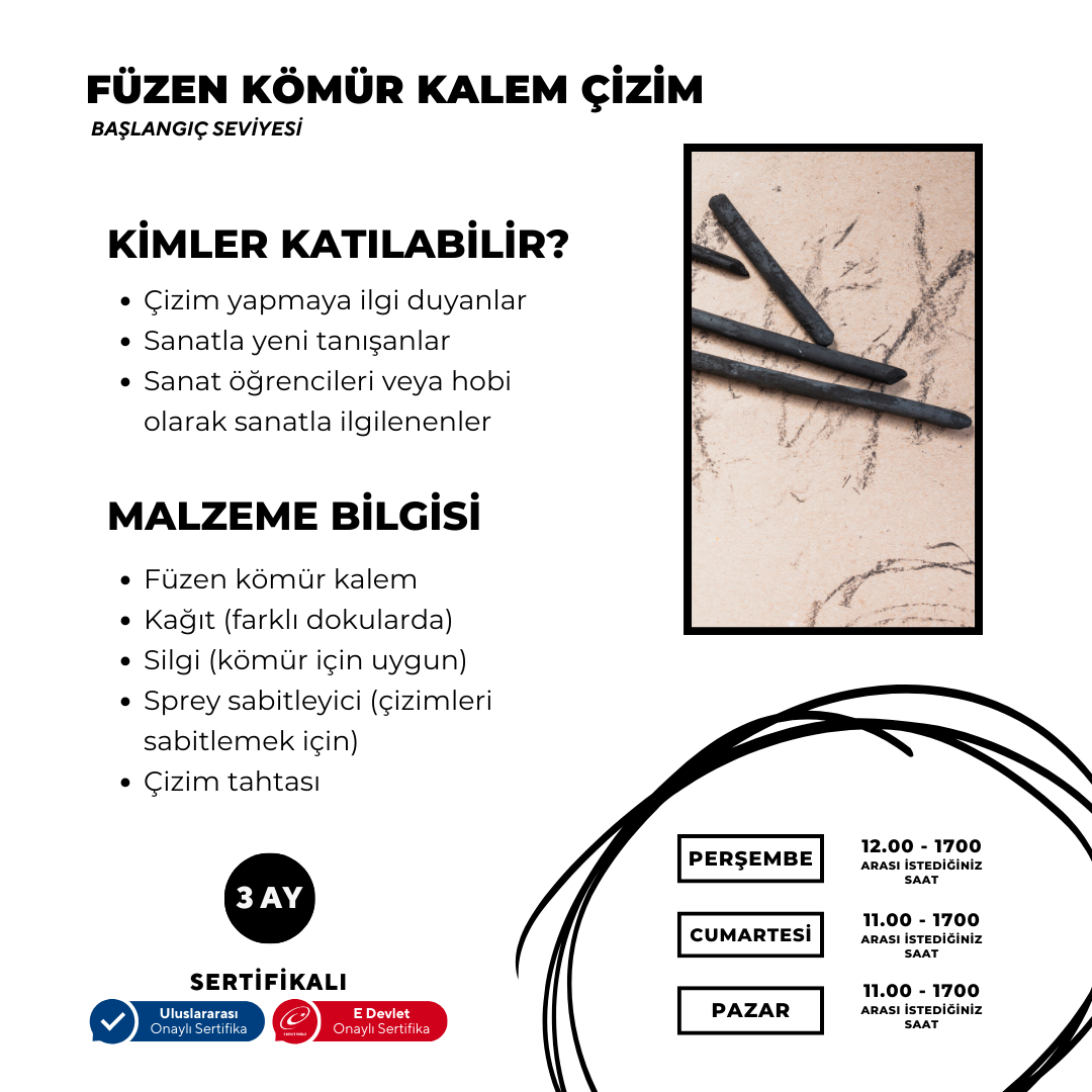 Füzen Kömür Kalem Çizim ( yüz Yüze )