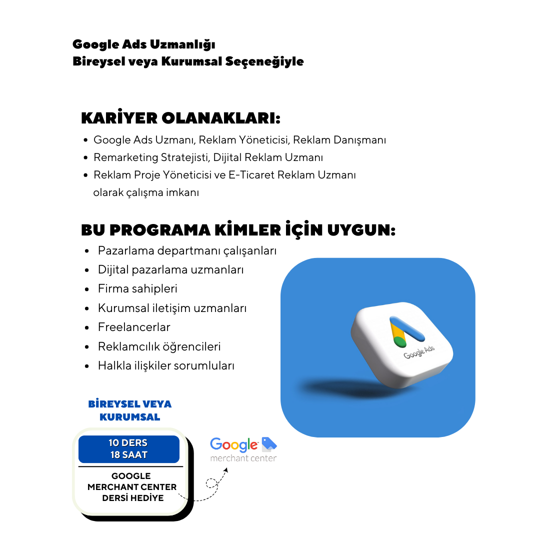 Google Ads Uzmanlığı  - Bire Bir