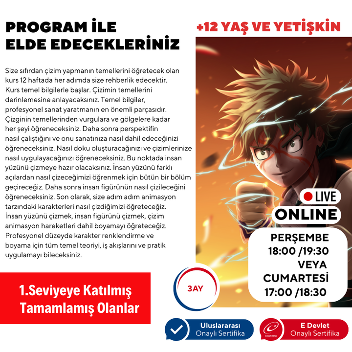 Karakter Tasarımı  (Orta Seviye) (+12 Yaş)