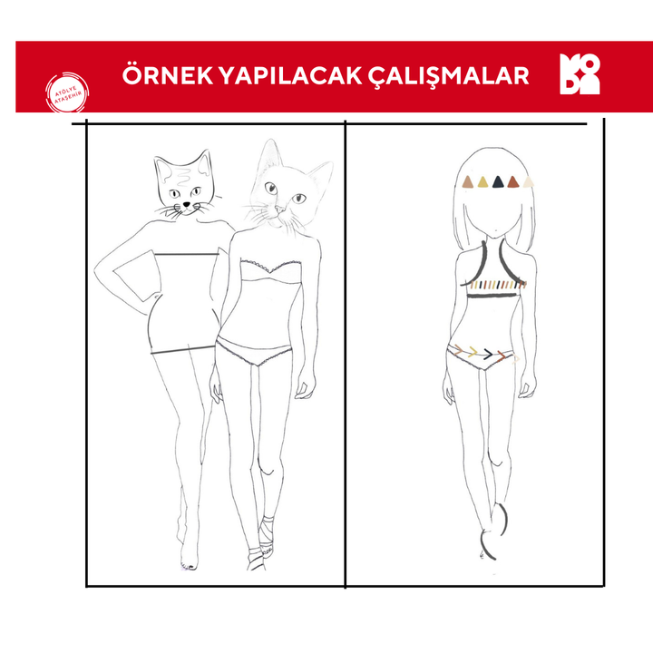 8-11 Yaş Moda Tasarımı Çizim (Yüz Yüze)