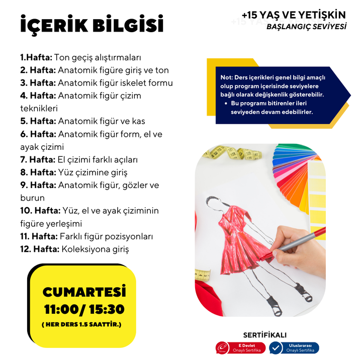 Moda Tasarım Çizim -Yüz Yüze